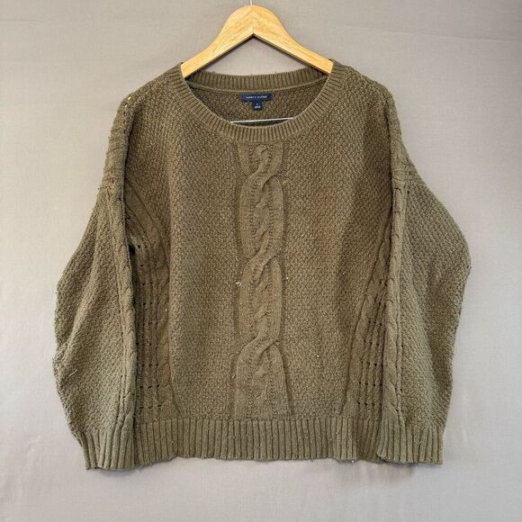 Tommy Hilfiger Round Neck Neck Sweater Size Medium Cotton Blend Preppy Knit - Picture 1 of 12